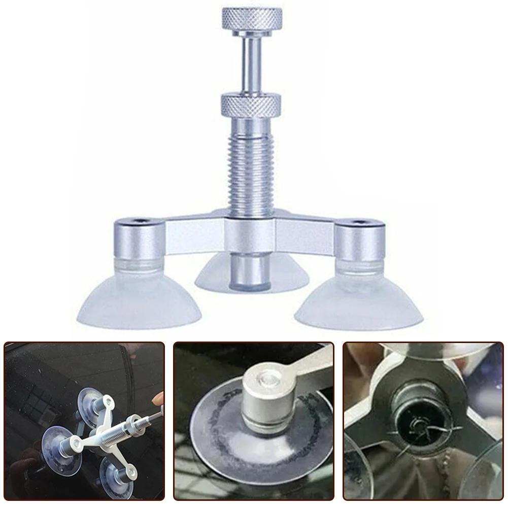 Set in lega di alluminio Kit auto fai da te Strumento per riparazione vetro fessurato Parabrezza Set in lega di alluminio Kit auto fai da te Pellicola polimerizzante
