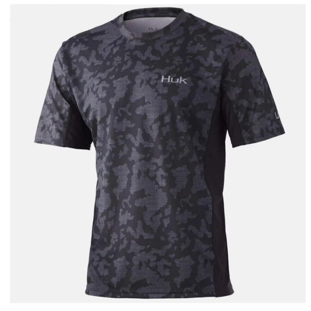2024 new HUK short-sleeved fishing suit T-shirt, outdoor sunscreen quick-drying clothes, ice silk short-sleeved round neck shirt