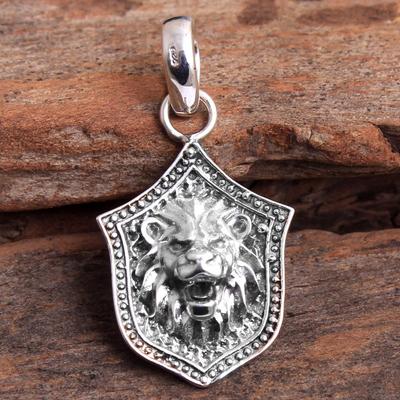 Lion Face Pendant, Unisex Jewelry, Handmade Pendant, Animal Jewelry, Gifts For Her