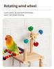 Solid Wood Parrot Play Stand: Handcrafted Bird Playground and Training Platform for Floor Use