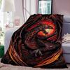 1PC Flannel Dragon Print Throw Blanket Soft Blanket for Sofa, Bed, Travel, Camping, Living Room, Office, Couch, Chair, and Bed