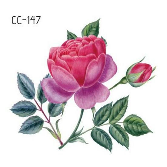 Waterproof Temporary Flower Tattoo Stickers - Fashionable, Beautiful, and Fresh Designs