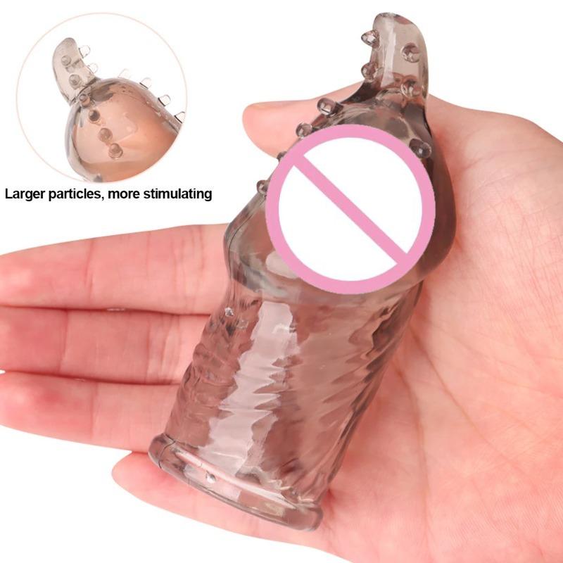 Reusable Silicone Penis Extender&Cock Ring –Delay Ejaculation, Glans Cover, Enlargement Sex Toy for Men Dick Sleeve&Penis Condom