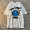 Turtle Planet American Retro Cartoon Printed Short Sleeved T-shirt Men Women Trendy Loose Versatile Couple Half Sleeved T-shirt