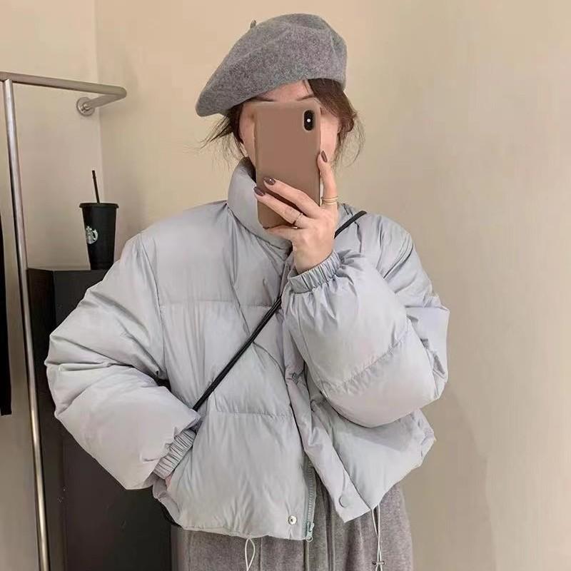 Sweet short down jacket female east new stand-up collar small white duck down jacket bread jacket