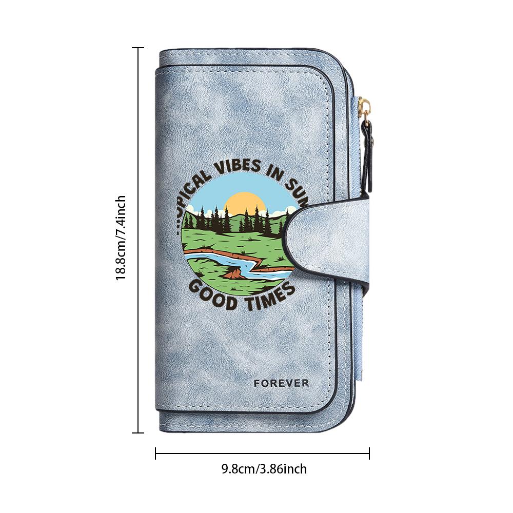 Tropical Vibe Scenic Long Wallet 