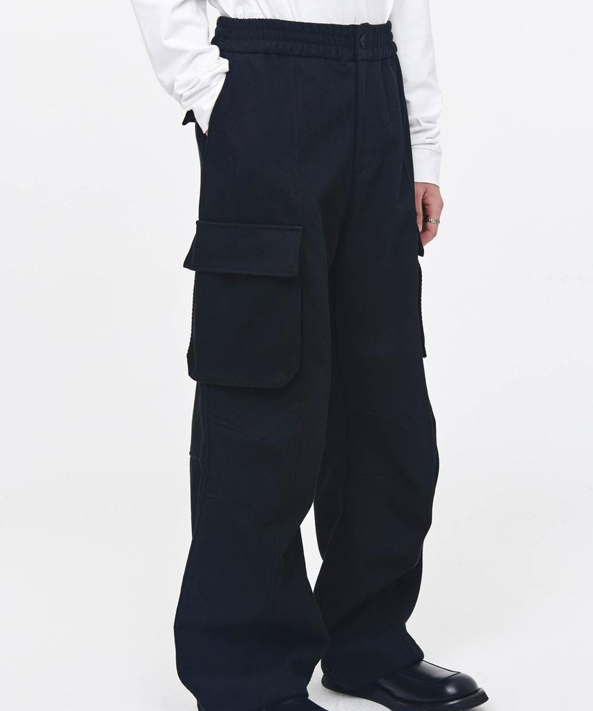 Aepeuteopeulei Wide Military Cargo Pants Black