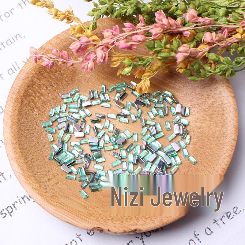 AB Color Rectangle Acrylic Nail Art Rhinestones (2x4 Mm) – Beauty Accessories