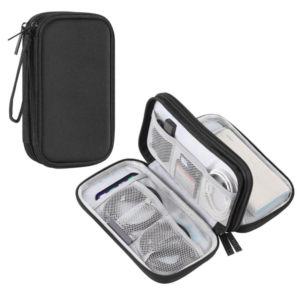 Cheap Double Layer Travel Carrying Case Waterproof Cable Storage Bag