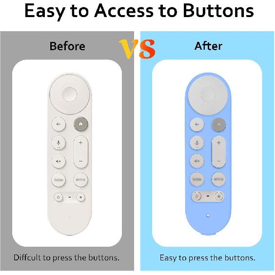 Remote Case for Google TV Streamer 4K 2024 Protective Control Cover Silicone (Blue)