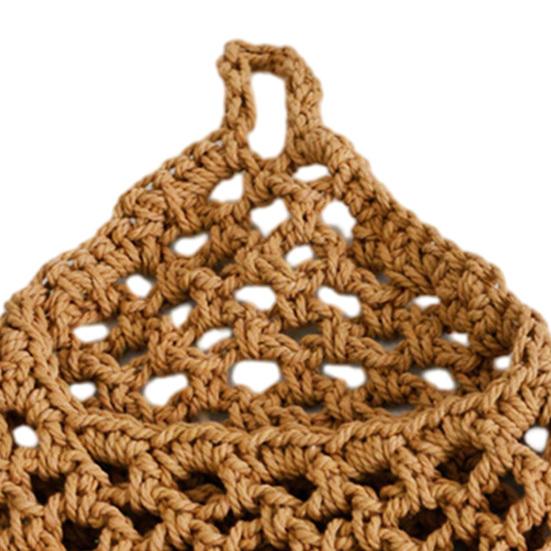 Storage Basket with Handle Wall Hanging Plant Baskets Hand-Woven Cotton Rope Planters for Fruits Plants