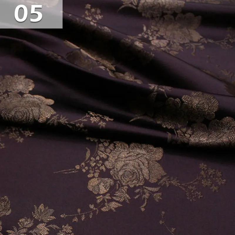 1/2/3/4 Meter Chinese Style Brocade Silk Fabric Satin Jacquard Fabric For Diy Sewing Cheongsam Dress Stage Film Garment Fabric