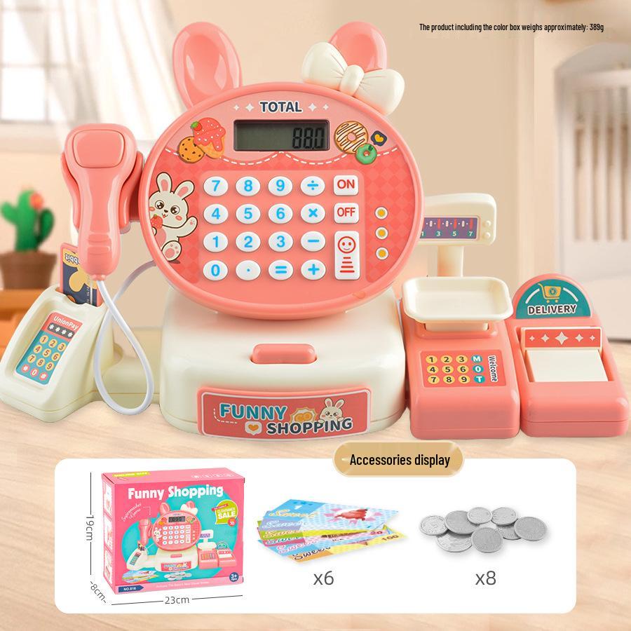 

Kids Cash Register Simulation Toy - Rabbit Supermarket Checkout & Shopping Fun