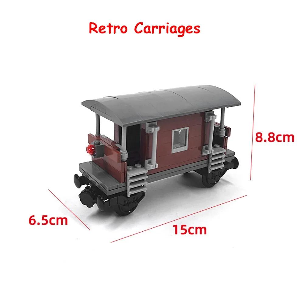 Creative MOC Building Blocks for Kids, City Tank, Car Train, Freight Train, Firewood, Railway, Express Bus