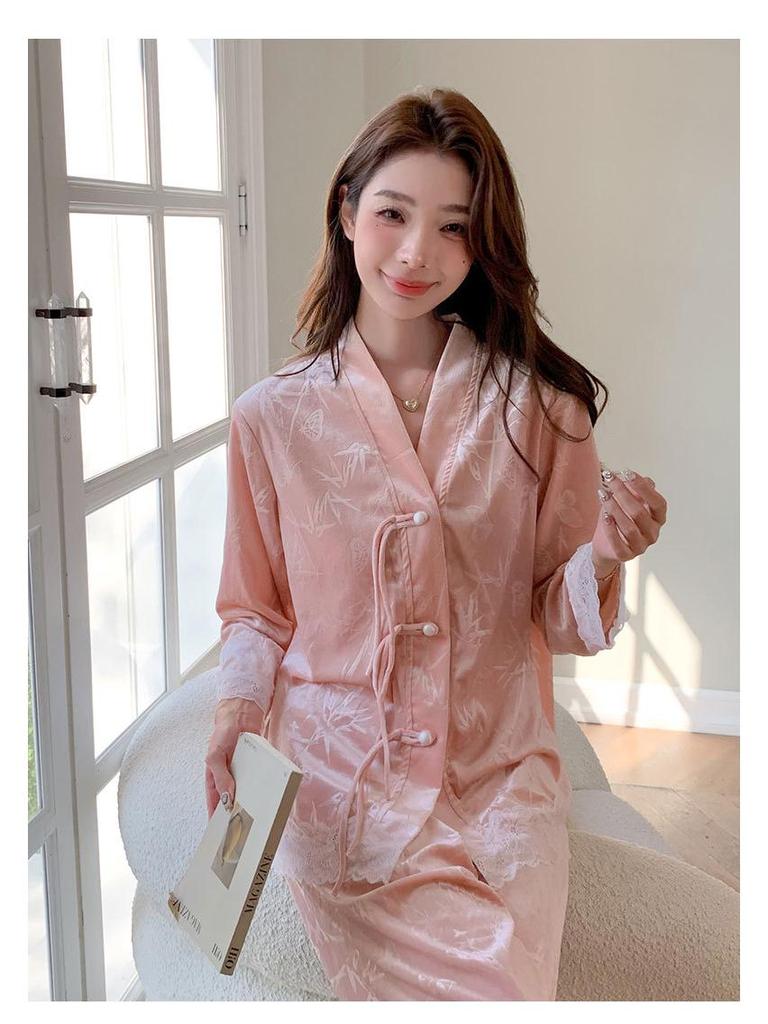 Elegant Autumn/Winter Women's Pajamas - Pure Desire, High-End Style with a Radiant Look