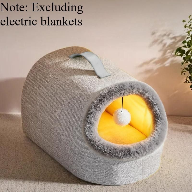 

Heating Cat House Cat Nest Electric Blanket Winter Warmth Closed Temperature Control Cat Safety Nest Pet Sleeping Supplies 42x28x28cm серый
