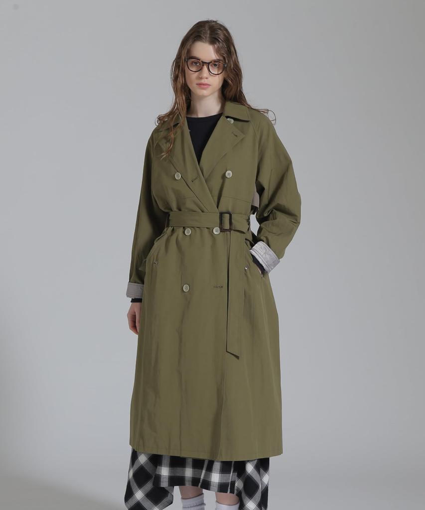 AVIREX COLOR SCHEME TRENCH COAT Women's M 310 Olive 783-5154601