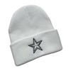 Cappello in Maglia Geometrico Invernale Caldo da Uomo e Donna, Cappello Freddo, Cappello in Lana per Esterno, Ricamo Semplice, Moda Pentagramma