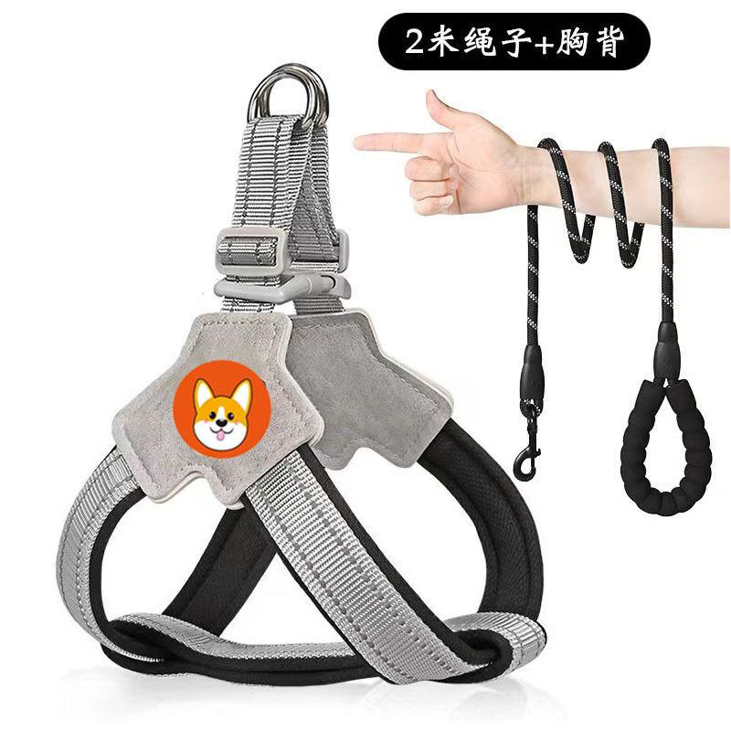 Köpek Tasması Yelek Tipi Evcil Hayvan Göğüs Kayışı Köpek Gezdirme Tasması Küçük ve Orta Boy Corgi Ayı Teddy Tasması