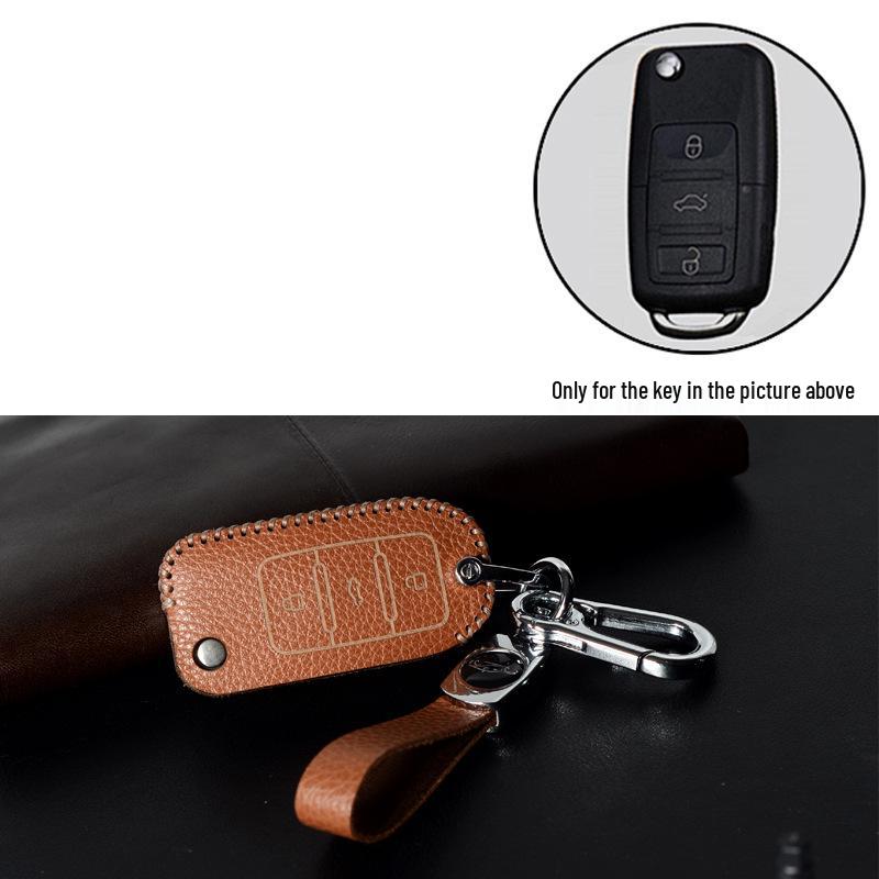 Volkswagen Key Protection Cover: Fits 21 Models, Including New Passat, Magotan, 330GTE, and B8B7 - Genuine Leather