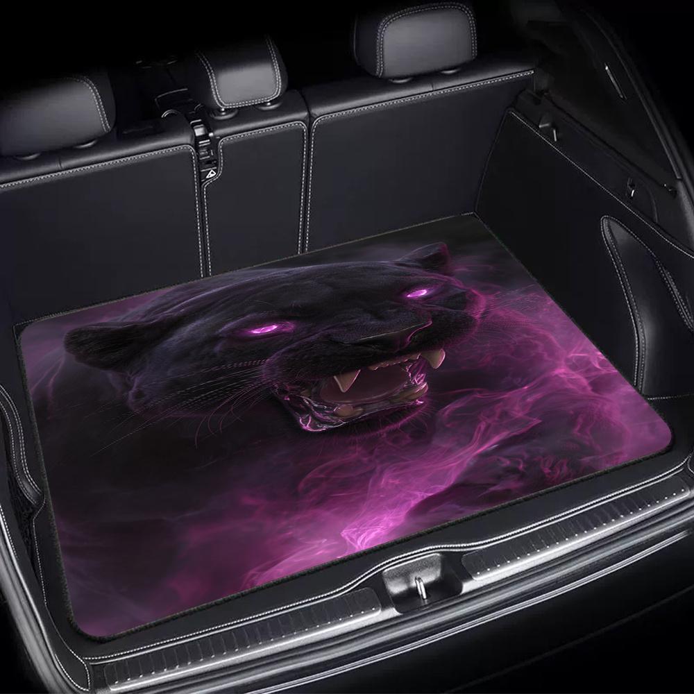 1Pcs Shadow Beast Roar Car Trunk Mat with Anti Slip Cargo Liner Waterproof Rear Storage Protector Floor Mat for SUV Sedan Vehicl