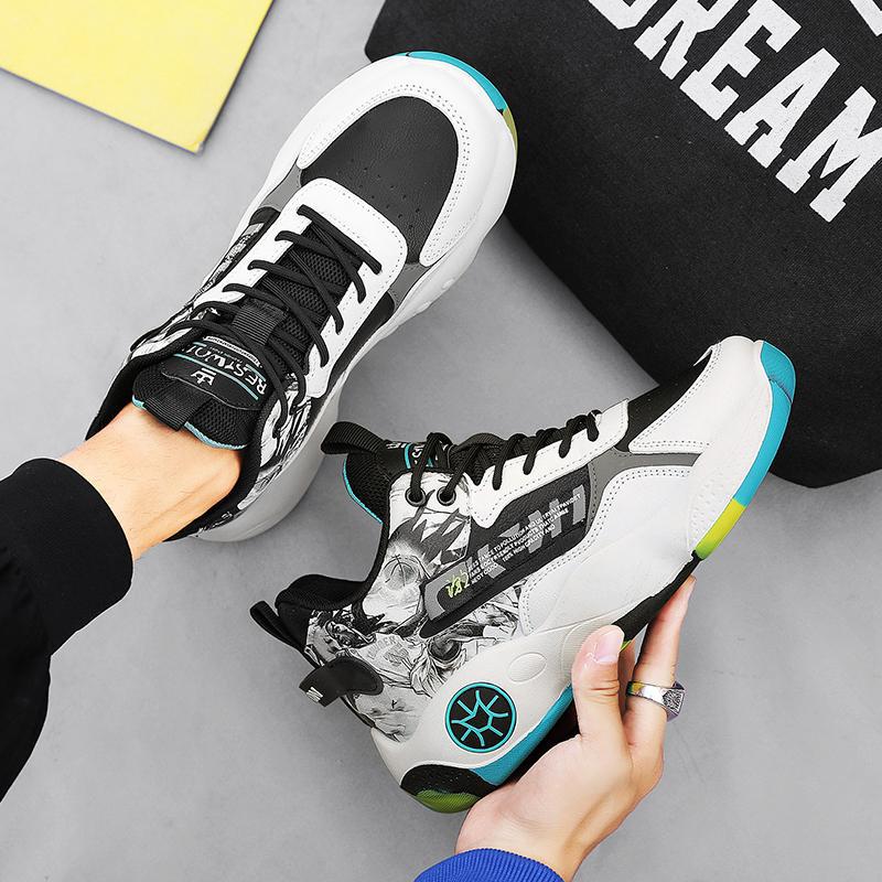 Teen basketball shoes men's shoes trend men's casual sports shoes fashion low-top breathable sneakers outdoor men's sneakers