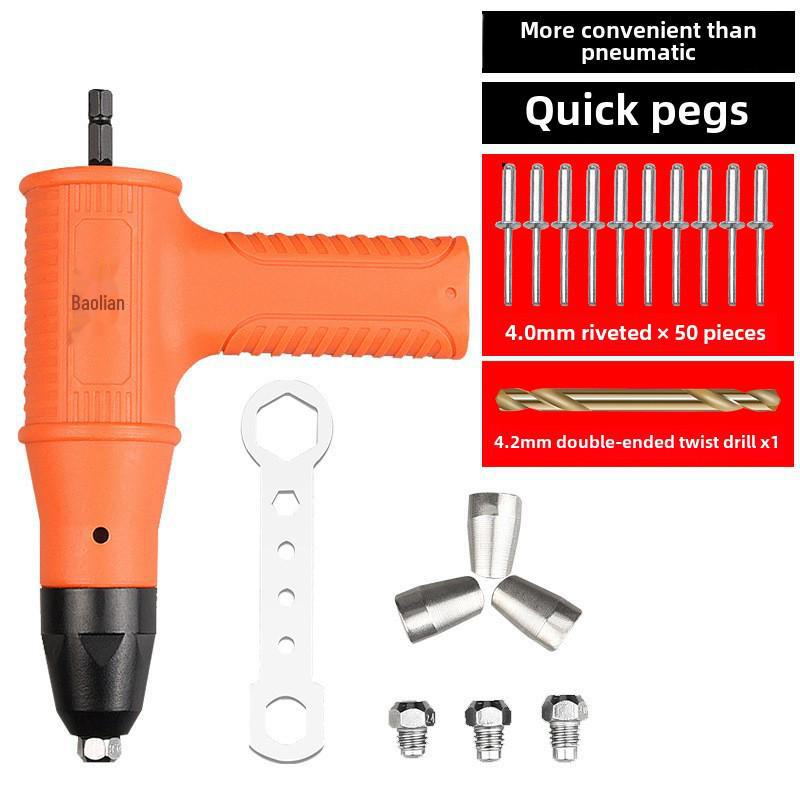 Extractor electric din aliaj de aluminiu cu cap de pistol pentru nituri