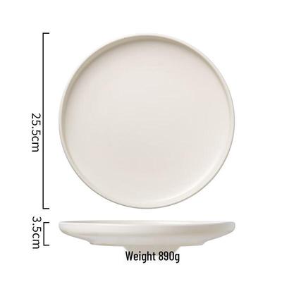 ZISIZ 10-tums Off-White Keramisk Tallrik