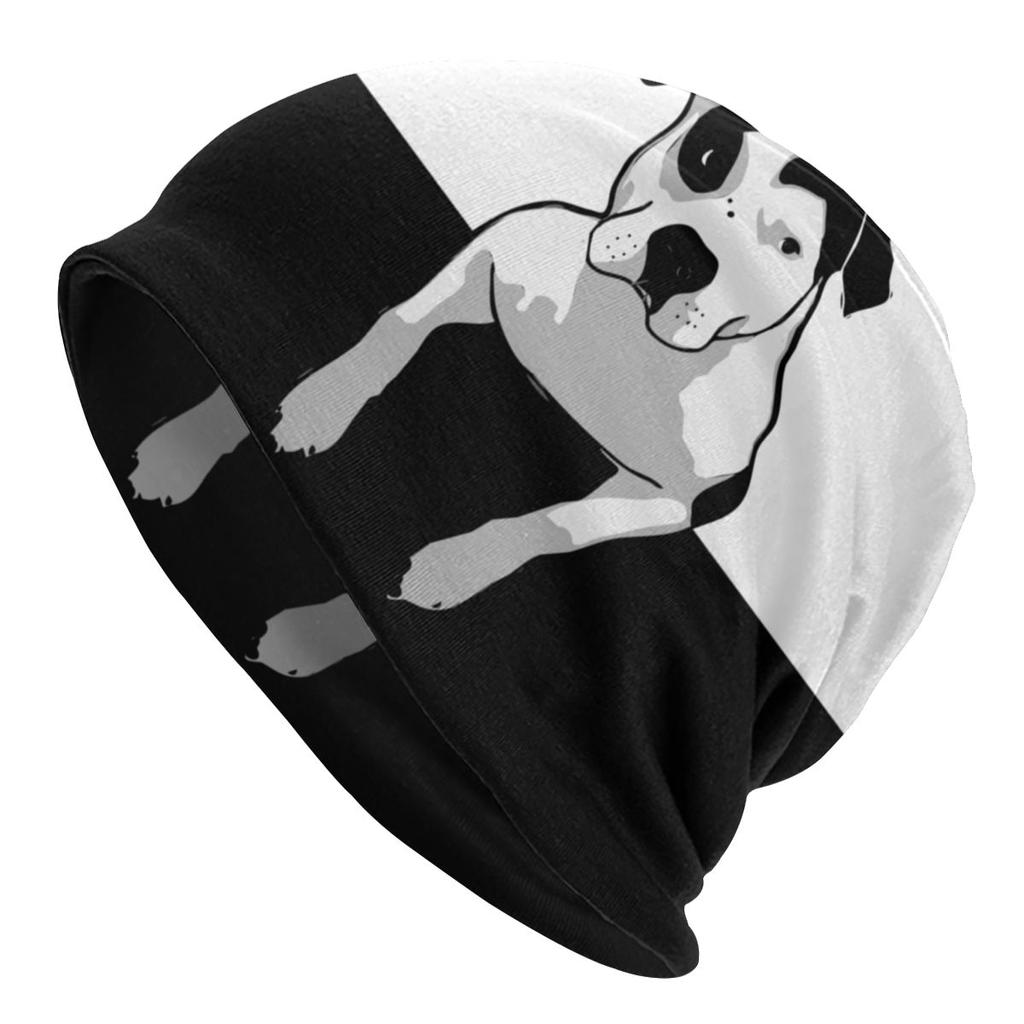 Niestandardowe śpiący Bull Terrier pies luźna czapka typu beanie kobiety unisex zwierząt szczeniak Hip Hop dzianiny Skullies czapki czapki na zimę