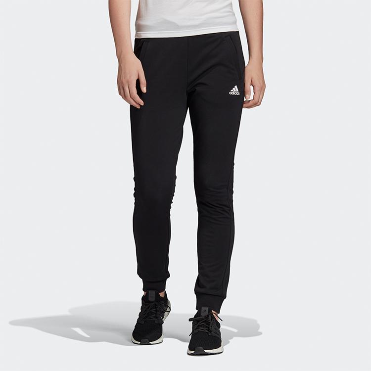 Adidas W Pt Ft Slim Solid Color Sports Casual Logo Knitted Long Pants Women bottoms Black FS8991