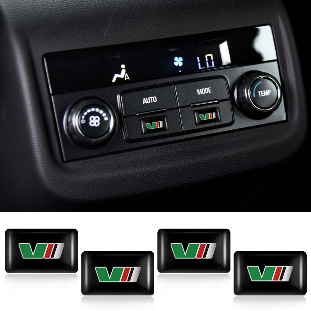 OMDP8 Car Styling 3D Epoxy Steering Wheel Dashboard Decoration Stickers For Skoda VRS VII Octavia A5 A7 Superb 3 Fabia 2 Rapid Kodiaq