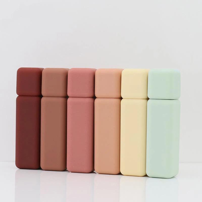 1Pcs Refillable Lip Glaze Container 5Ml Empty Square Frosted Lip Gloss Tube For Diy Cosmetics Packaging