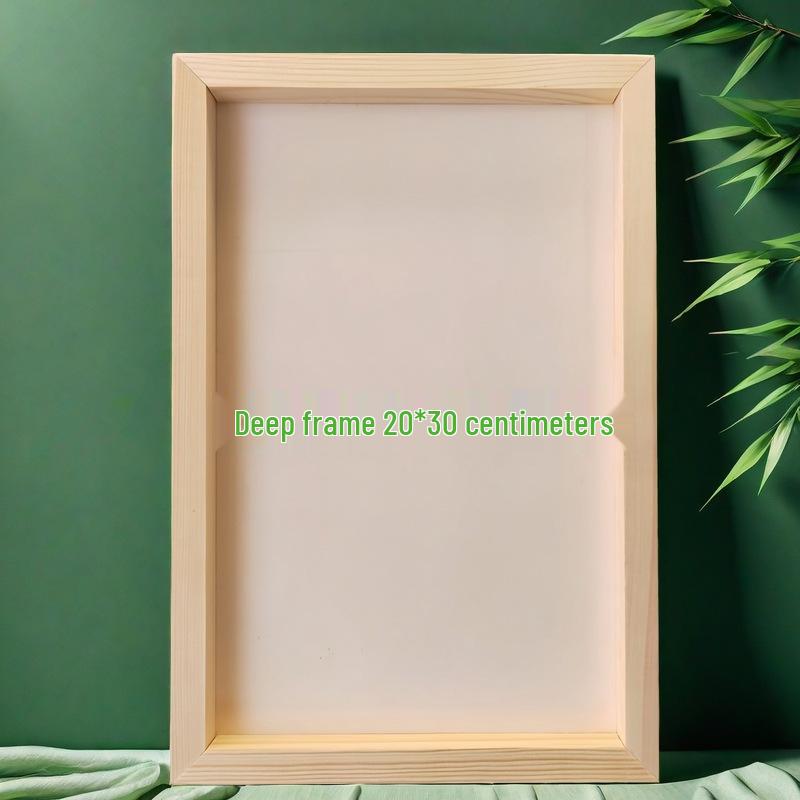 Handmade Solid Wood Clay Picture Frame for Creative Kindergarten DIY Projects
