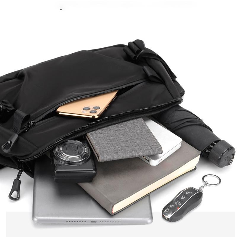Men's Commuter Shoulder Bag, Oxford Large Capacity Simple Men's Chest Bag with Adjustable Shoulder Strap, Men's Waist Bag