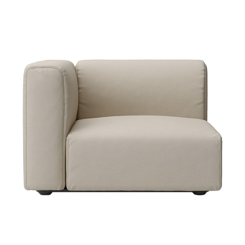 MUJI Beige Large Washed Cotton Canvas Cover for Unit Sofas with Armrests, 98cm Wide, Product Number: 82583816