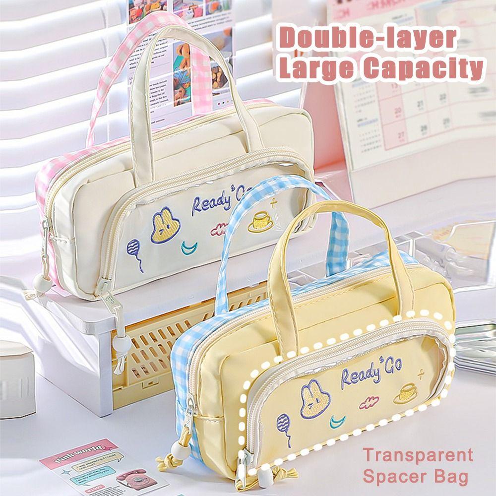 Creative Cartoon Pencil Case Embroidery Pen Organizer Pouch Back To School