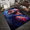 1PC Colorful dinosaur close-up Print Carpet Rug for Living Room Bedroom Sofa Doormat Home Decor Non-slip Floor Mat