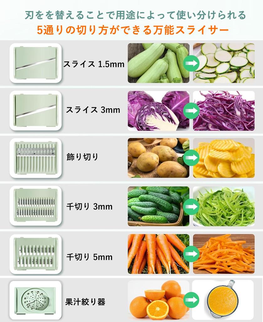 functions in 1 including Salad vegetable 6 vegetable salad fruit egg cooking kitchen with finger guard and draining 3L [12 unit, slicing, washing,
