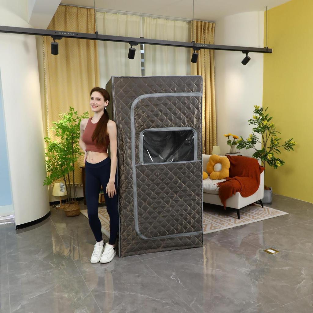New Full-Body Sauna Box: Home Steaming Bath with Bracket