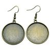 Round Cabochon Base Dangle Earrings DIY Jewelry Findings For Handmade Gifts