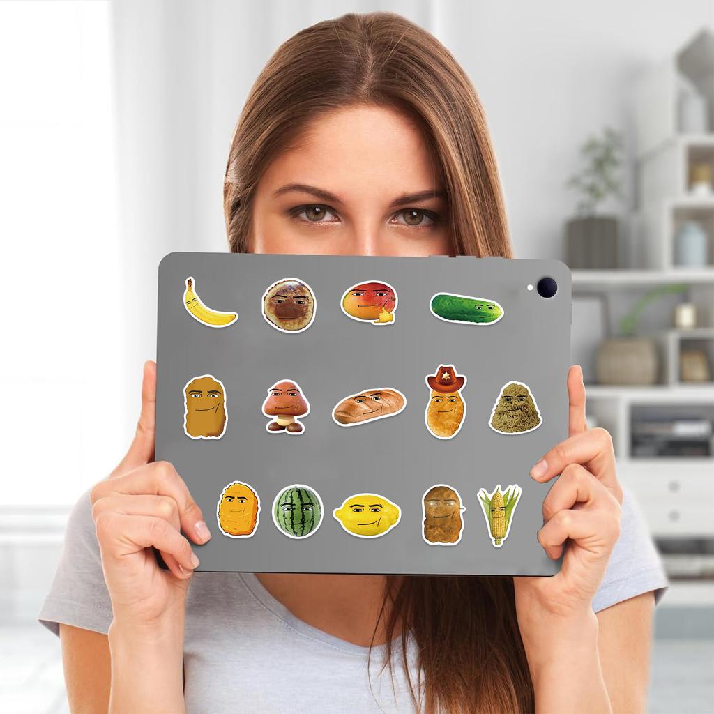 58pcs Robloxs Face-Winning Smile-Chicken Nugget Meme Stickers Cartoon Cute Laptop Luggage Computer Mug Doodle Stickers