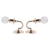 2pcs Alloy Wall Lamp Model Decoration Display Lamp for 1:12 Doll House Accessories