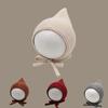 Cartoon Baby Ear Protection Hat Autumn Winter Warm Infant Earflap Cap Cute Solid Color Kids Lacing Beanie Caps