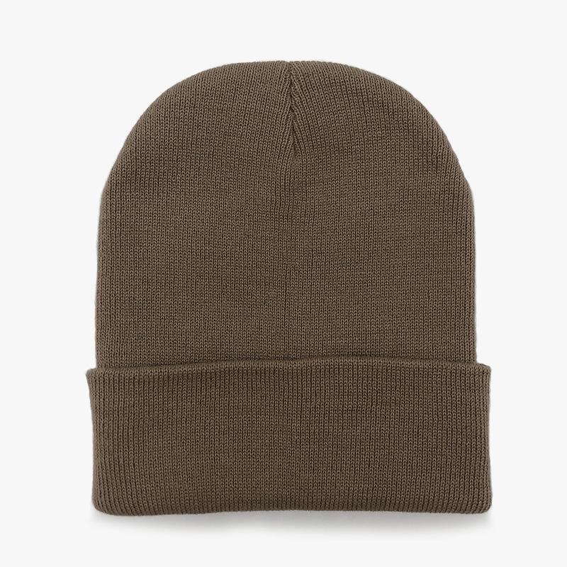 1pc Men's Simple Solid Color Fashionable Winter Unisex Thickened Warm Winter Hat Halloween Beanie Fall Outfit
