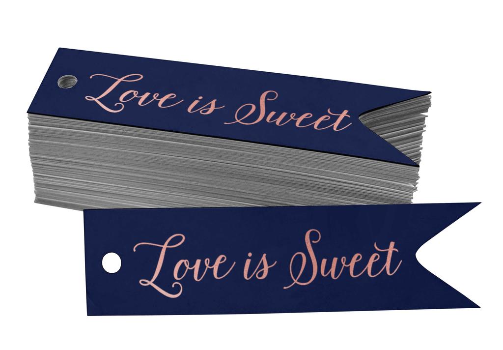 Inkdotpot Gold Foil Paper Hang Tags Love Is Sweet Wedding Favor Tags 100