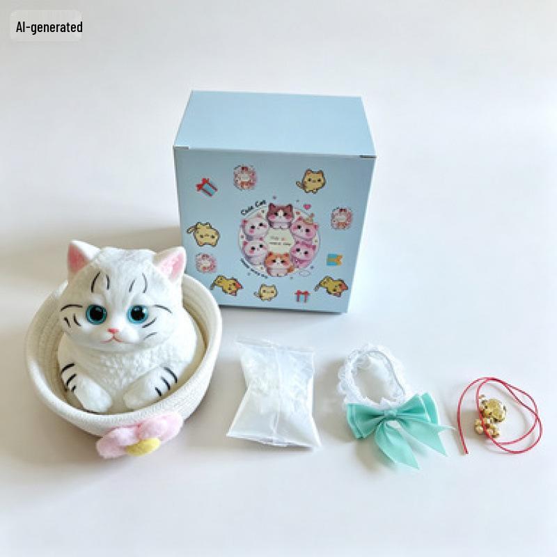 Soft Rubber Cat Squeeze Toy for Stress Relief