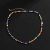 Trend Bohemia Regenbogenfarbe Samenperlen Kette Choker Halsketten für Damen Herren Koreanische Mode Kleine Liebesbrief Accessoires Schmuck