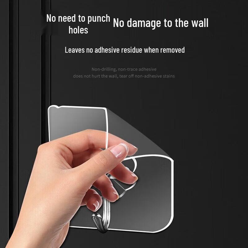 Meike Transparent Adhesive Hooks (10-Pack)