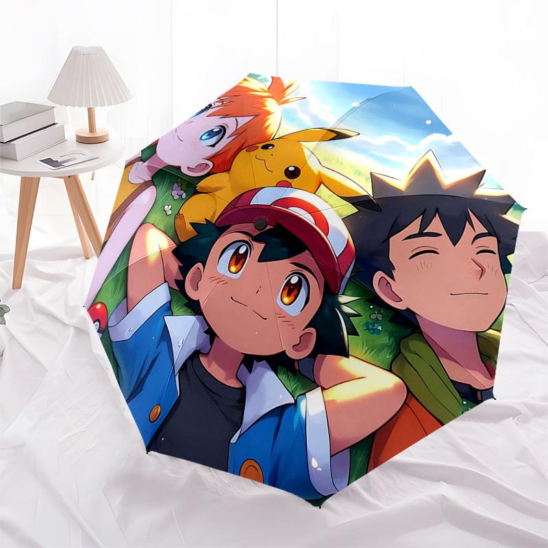 

1pc Mario & Friends Automatic Opening Folding Umbrella, 3-Fold Design, 8-Bone Iron Frame, Outdoor, Perfect Gift for Fans, Travelers, Everyday Use, Fes