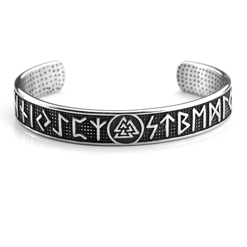 Викингский Символ Нержавеющая Сталь Ретро Открытый Браслет-Манжета Нордический Стиль C Браслет
